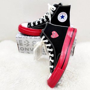 Comme Des Garcons PLAY x Converse Unisex High Top Sneakers